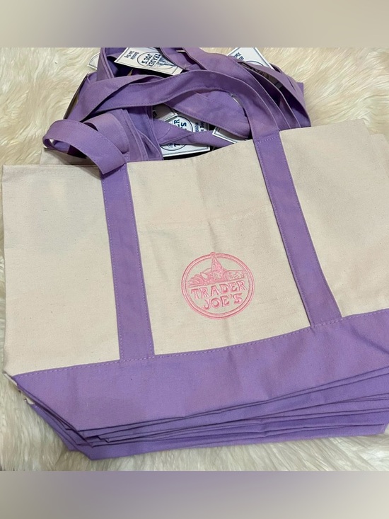 Trader Joe'S Handbags - Trader Joes NEW 1pc Large Lavander Tote